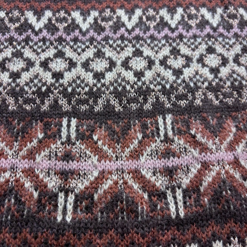 Soft Surroundings Julietta Brown Fair Isle Wool Alpaca Blend Sweater Women’s 3X - Picture 7 of 12